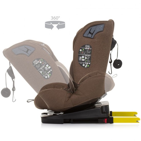 Scaun auto Chipolino X Factor I-Size 40-150 cm Macadamia cu sistem Isofix