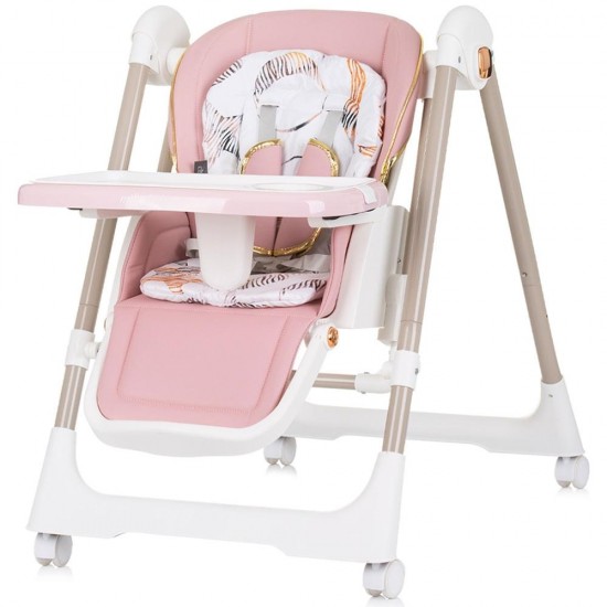 Scaun de masa Chipolino Milk Shake 2 in 1 Flamingo