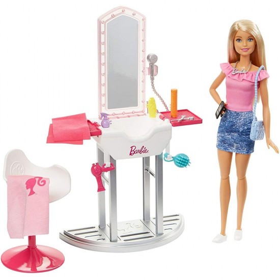 Set de joaca Barbie - Salon de infrumusetare cu papusa si accesorii