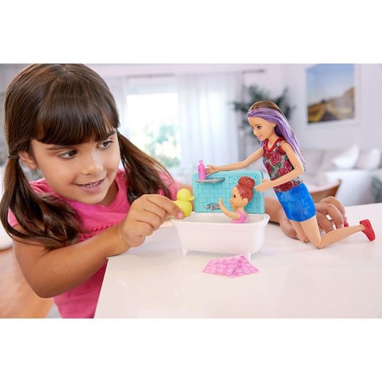 Set Barbie Mattel Family Skipper Babysitter