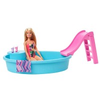 Set de joaca Barbie - Papusa cu piscina