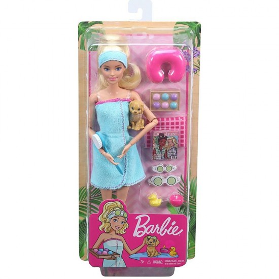 Set papusa Barbie cu figurina si accesorii spa