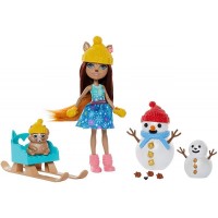 Set Enchantimals Mattel papusa Sharlotte Squirrel, figurina Peanut si accesorii