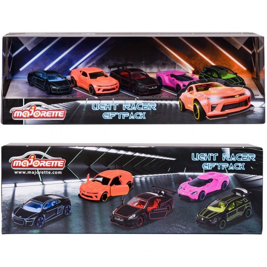 Set masinute Majorette Light Racer cu 5 masinute