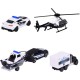 Set masinute Majorette Police Force cu 5 vehicule de interventie