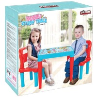 Set Masuta cu 2 scaune pentru copii Pilsan Hobby Study Table blue