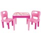 Set masuta cu 2 scaune pentru copii Pilsan Hobby Study Table Pink