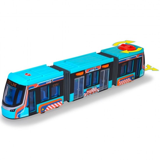 Tramvai Dickie Toys Siemens City Tram 41,5 cm albastru