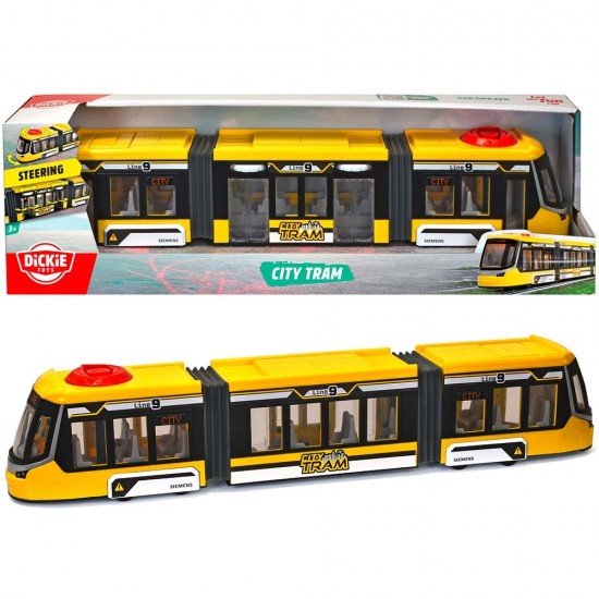 Tramvai Dickie Toys Siemens City Tram 41,5 cm galben