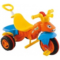 Tricicleta pentru copii Pilsan Caterpillar Orange cu maner