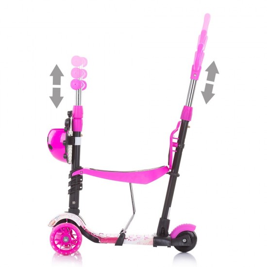 Trotineta Chipolino Kiddy Evo 3 in 1 cu maner Lollipop