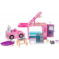 Rulota de vis Barbie 3 in 1 super accesorizata cu 60 de piese