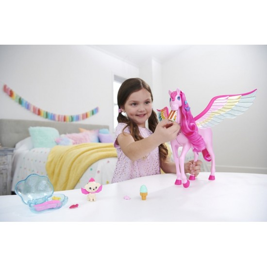 Calut Pegasus Barbie cu accesorii