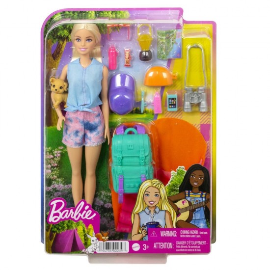 Set de joaca Barbie Camping Malibu cu accesorii