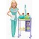 Set de joaca Barbie cu papusa doctor pediatru