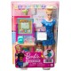 Set de joaca Barbie Cariere - Papusa blonda profesoara cu mobilier