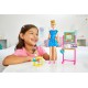 Set de joaca Barbie Cariere - Papusa blonda profesoara cu mobilier