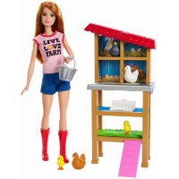 Set mobilier cu papusa Barbie - La ferma