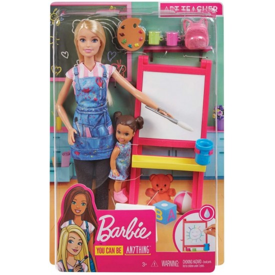 Set papusa Barbie Cariere - Profesoara de pictura