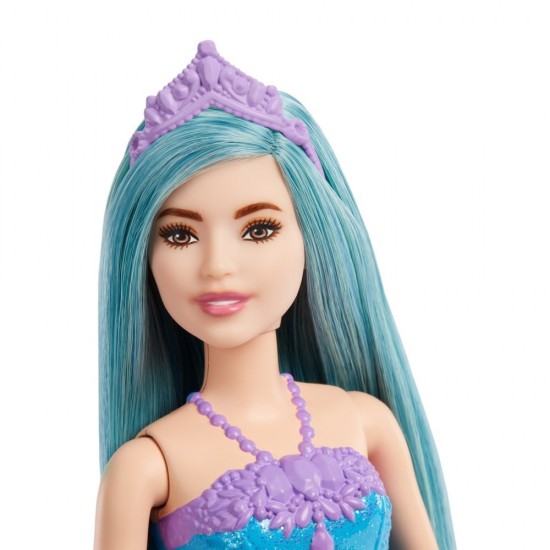 Papusa Barbie Dreamtopia printesa cu par albastru