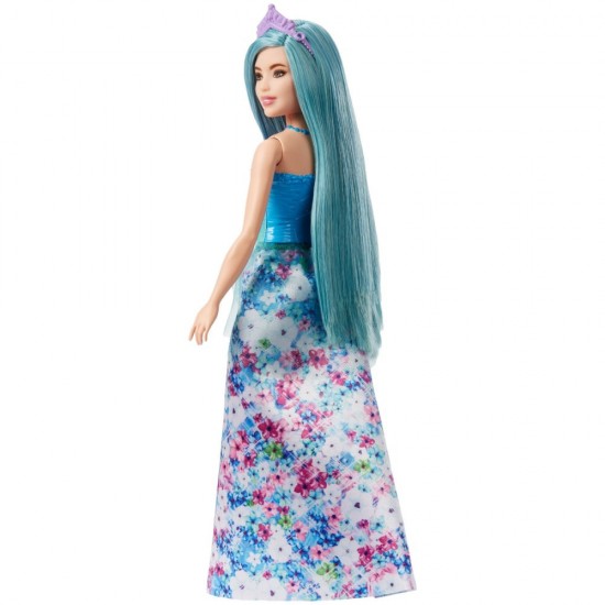 Papusa Barbie Dreamtopia printesa cu par albastru