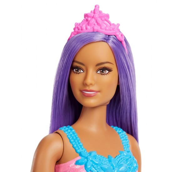 Papusa Barbie Dreamtopia printesa cu par mov