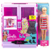 Papusa Barbie cu dulap si accesorii
