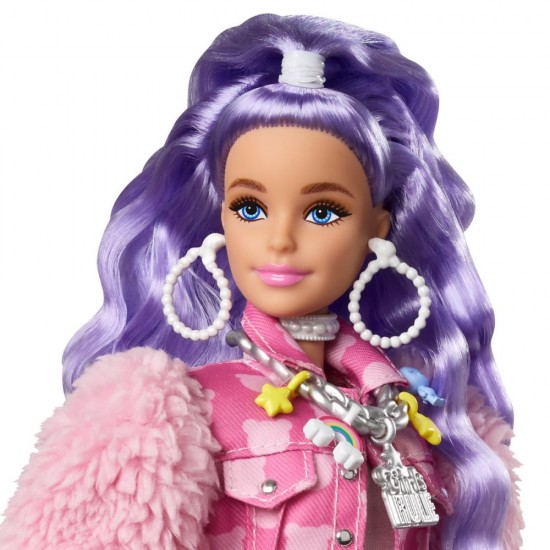 Papusa Barbie Extra Style cu par creponat