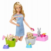 Set de joaca Barbie Family papusa cu animalute