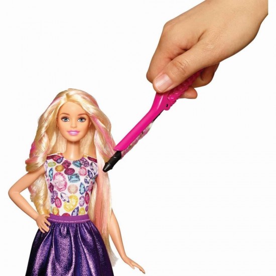 Papusa Barbie Fashionistas cu accesorii de machiaj