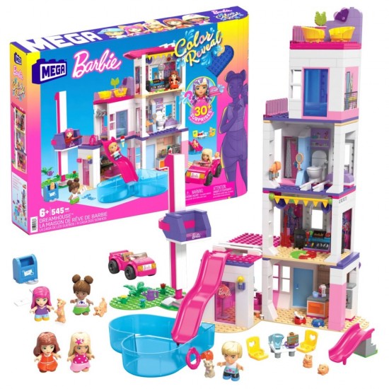 Set de joaca Barbie Mega Bloks Dreamhouse Color Reveal 