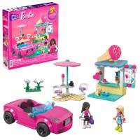 Set de joaca Barbie Mega Bloks cu masina decapotabila si stand de inghetata 226 piese