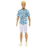 Papusa baiat Barbie Fashionistas blond cu tricou cu imprimeu cu cactusi