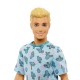 Papusa baiat Barbie Fashionistas blond cu tricou cu imprimeu cu cactusi