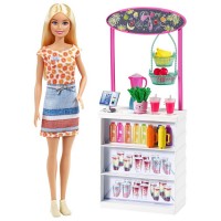 Set papusa Barbie cu bar de smoothie