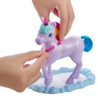 Set de joaca papusa Barbie cu unicorn