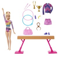 Papusa Barbie You Can Be - Gimnasta blonda cu accesorii