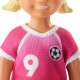 Set papusa bruneta Barbie Cariere - Antrenor de fotbal 