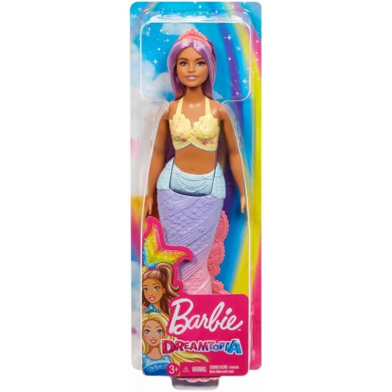 Papusa Barbie Dreamtopia Sirena cu parul mov