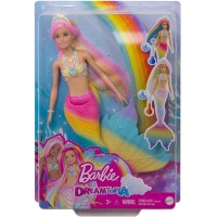 Papusa Barbie Dreamtopia sirena care isi schimba culoarea