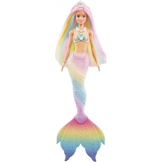 Papusa Barbie Dreamtopia sirena care isi schimba culoarea