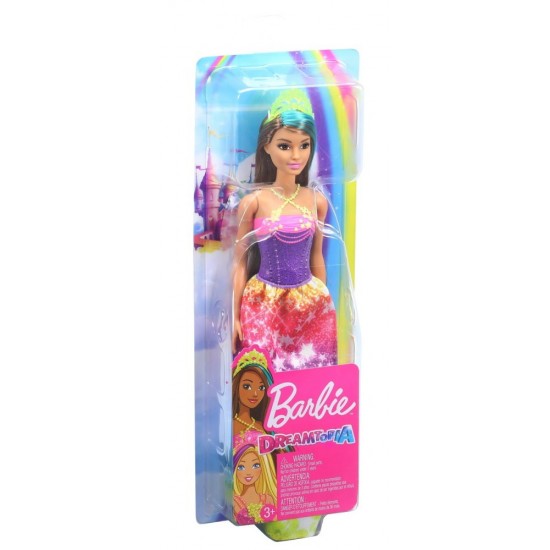 Papusa Barbie Printesa Dreamtopia cu coronita galbena