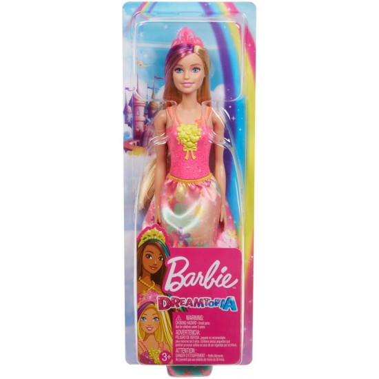 Papusa Barbie Printesa Dreamtopia cu coronita roz