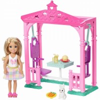 Papusica Chelsea Barbie - Set picnic cu animalut