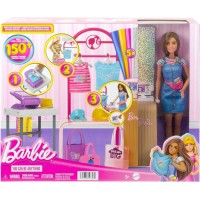 Set de joaca Barbie - Magazin de imprimat Fashion Design Studio