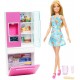 Set papusa Barbie blonda cu mobilier bucatarie