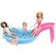 Set papusa Barbie blonda cu piscina