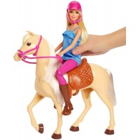 Set papusa cu cal Barbie