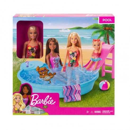 Set papusa Barbie cu piscina