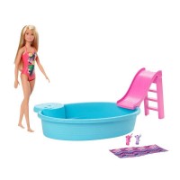 Set papusa Barbie cu piscina